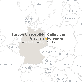 Karte mit dem Standort der Viadrina